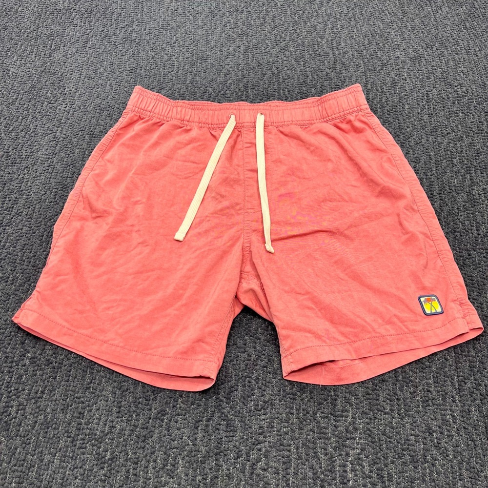 Marine Layer Mens Coral Red Swim Trunks Palm Tree Patch S
Unlined
Drawstring